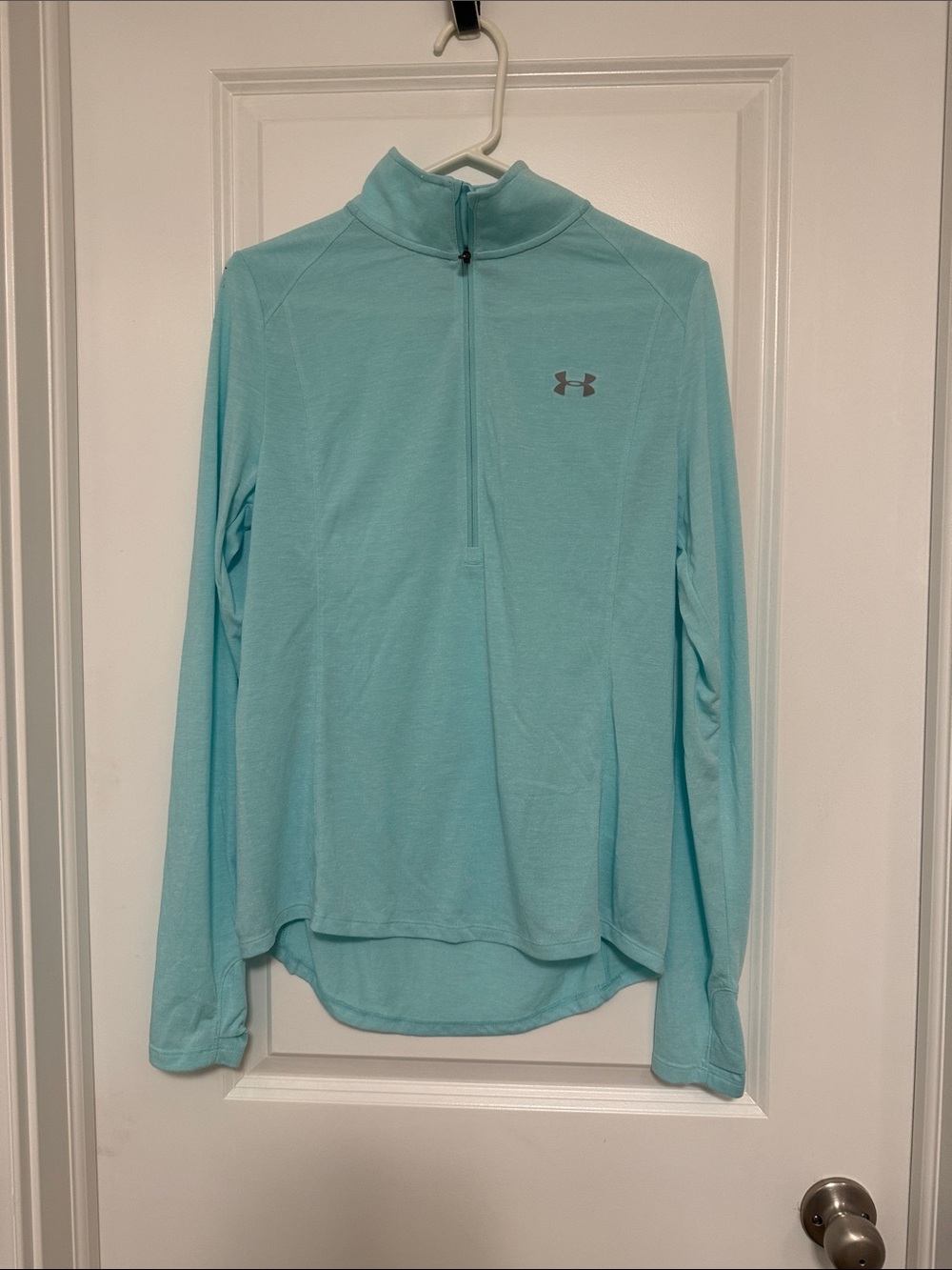 Under Armour Women's Light Blue Quarter-Zip Performance Pullover